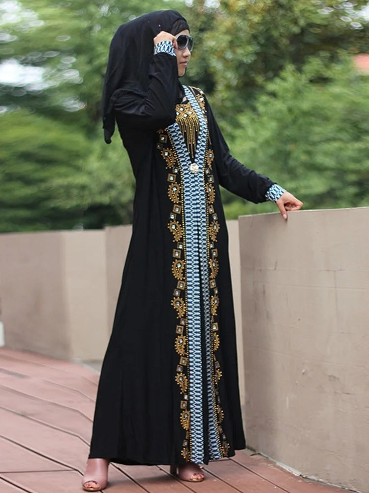 Dubai Arab Abaya | Sequin Beading Kaftan