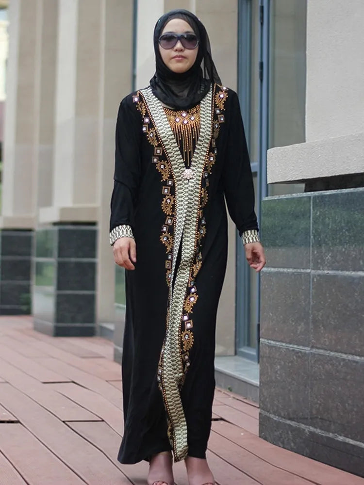 Dubai Arab Abaya | Sequin Beading Kaftan