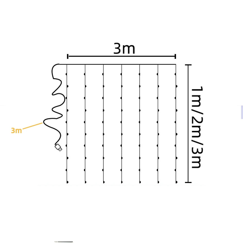 LED Curtain Lights With Remote Control