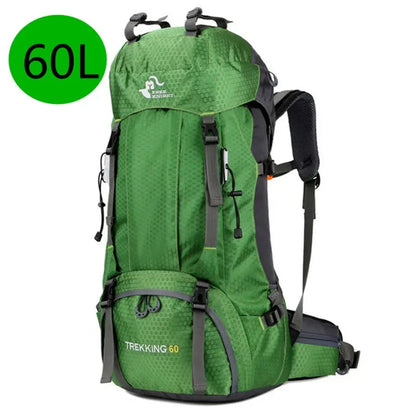 New 60L Outdoor Backpack Camping Climbing Bag Waterproof Mountaineering Hiking Backpacks Molle Sport Bag Climbing Rucksack