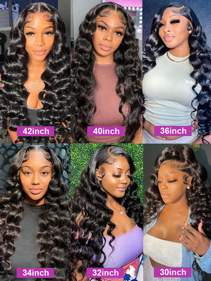 Glueless Brazilian Loose Deep Wave 4x4 Lace Front Human Hair Wig