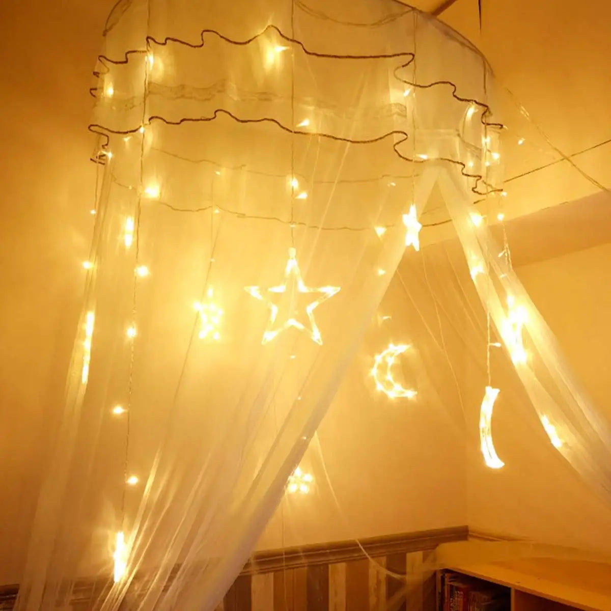 3.5M Romantic Moon Star Curtain Light LED