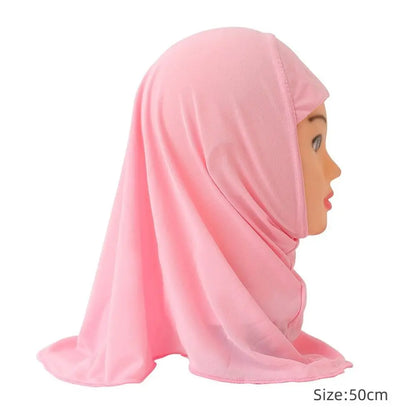 Girls/Kids Hijab Islamic Scarf Shawls Soft and Stretch Material for 2 to 7 Years Old Girls Turban