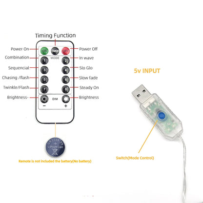 LED Curtain Lights With Remote Control