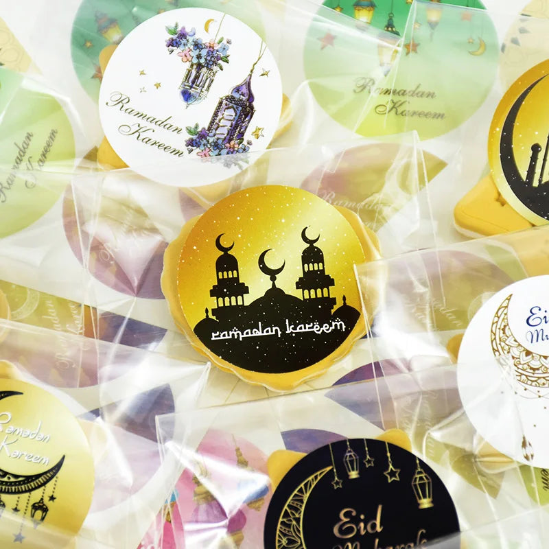 120 Pcs Eid Mubarak Paper Stickers