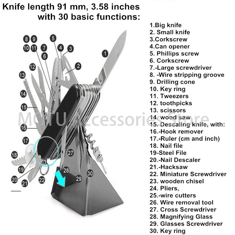 Multifunctional Folding Swiss Army Knife