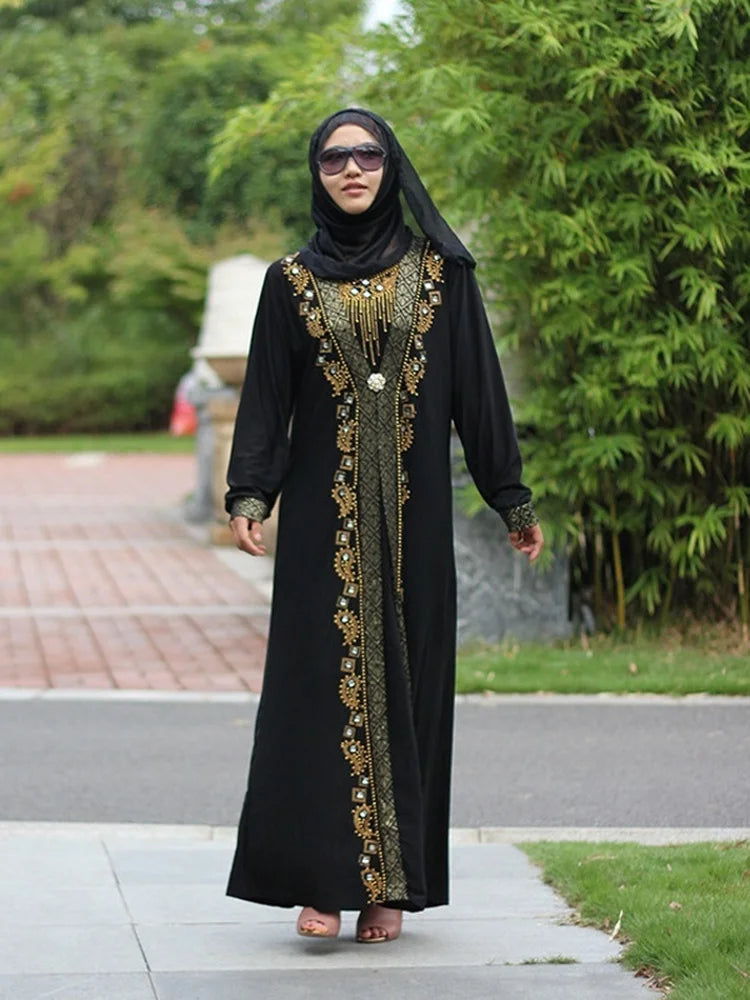 Dubai Arab Abaya | Sequin Beading Kaftan