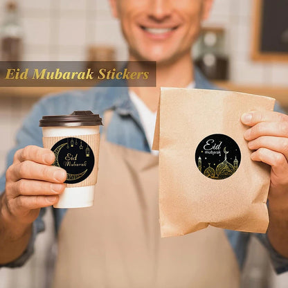 120 Pcs Eid Mubarak Paper Stickers