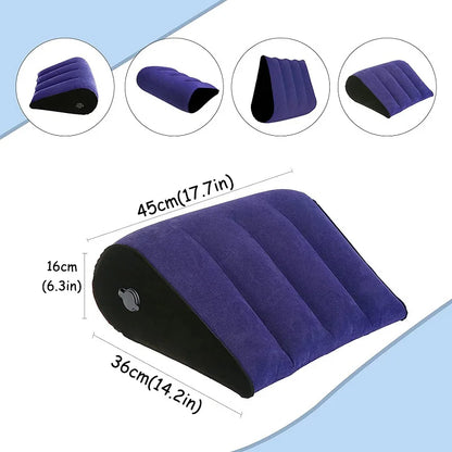 Multifunctional Body Pillow Lumbar Yoga Pillow Travel Positions Support Air Cushion Triangular Pillow