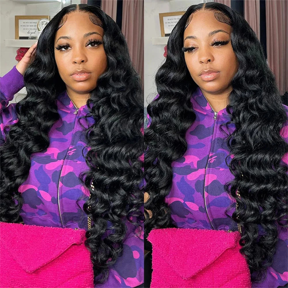 Glueless Brazilian Loose Deep Wave 4x4 Lace Front Human Hair Wig