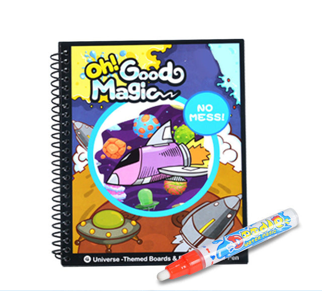 Magic Water Drawing Book Coloring Book Doodle with Magic Pen Painting Board Juguetes For Children Education Drawing Toy