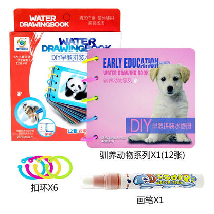 Magic Water Drawing Book Coloring Book Doodle with Magic Pen Painting Board Juguetes For Children Education Drawing Toy